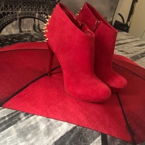 Dolce Vita red suede leather (spiked) bootie